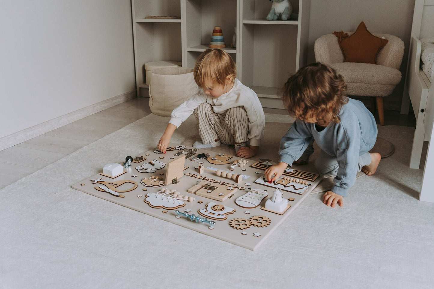 Wooden Sensory Board, 1st Birthday Gift, Developing Board Toddler Gift, Busy Board for toddler, Fast Shipping, Activity Board, Toddler Gift