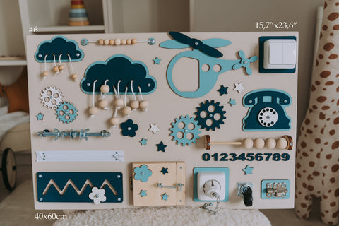 Custom Busy Board, Personalized Busy Board for toddler, Montessori busy board, Developing Board, 1st Birthday Gift, Montessori Board
