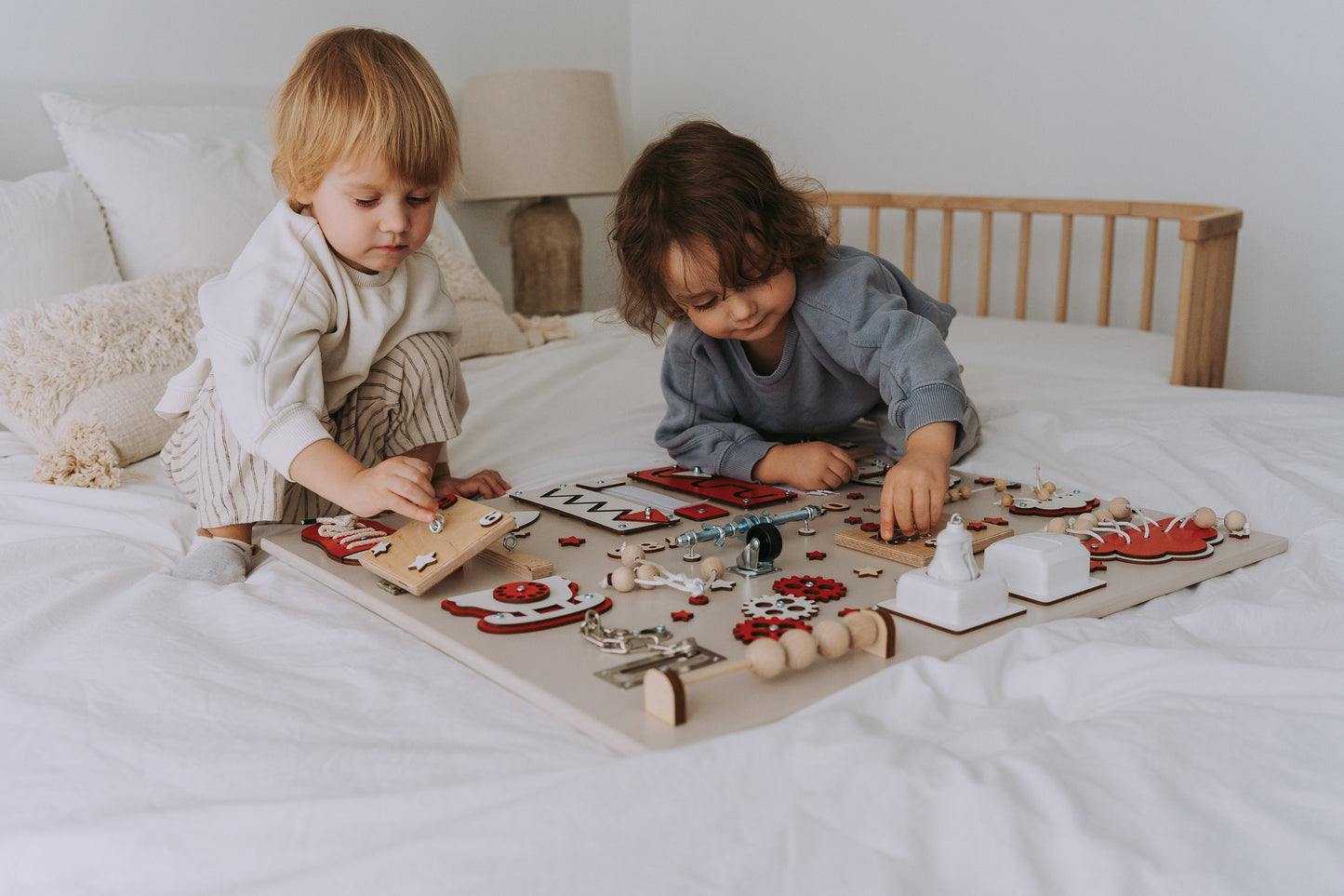 Activity Board, Toddler Gift, Montessori Board, Developing Board, Wooden Sensory Board, 1st Birthday Gift, Fast Shipping