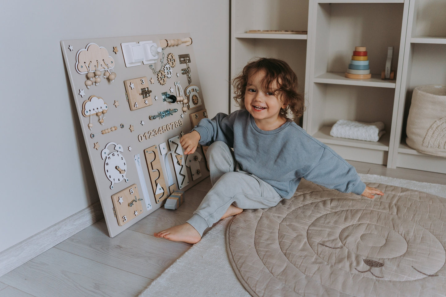 Wooden Sensory Board, 1st Birthday Gift, Developing Board Toddler Gift, Busy Board for toddler, Fast Shipping, Activity Board, Toddler Gift