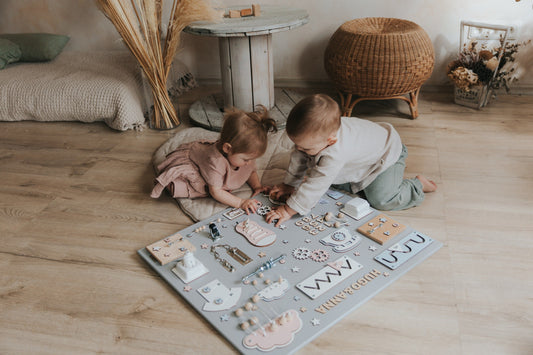 Personalized Busy Board, Montessori Board, Toddler Gift, Busy board 1 year old, Baby name busy board, Wooden Sensory Board